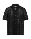 Tagliatore Man Shirt Black Size L Cotton