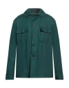 Tagliatore Man Shirt Green Size 42 Linen In Green