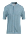Tagliatore Man Shirt Sky Blue Size 42 Cotton
