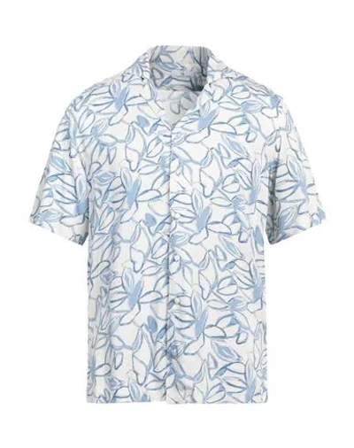 Tagliatore Pocketed Floral Short Sleeve Shirt In Gray