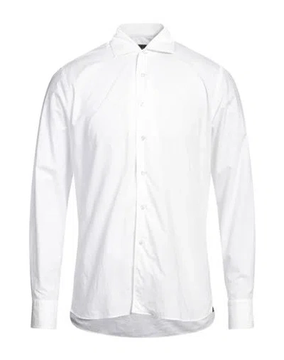 Tagliatore Man Shirt White Size 15 ¾ Cotton