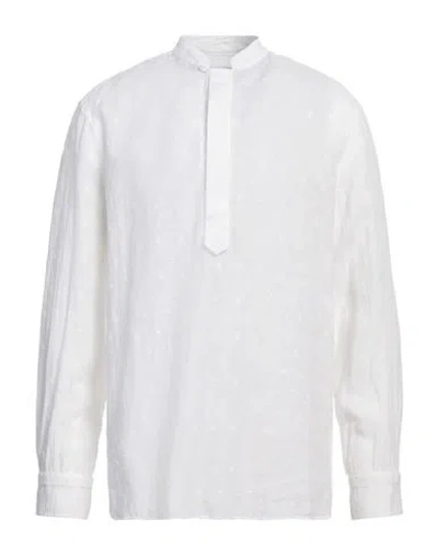 Tagliatore Man Shirt White Size 15 ¾ Linen