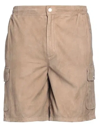 Tagliatore Man Shorts & Bermuda Shorts Beige Size 36 Lambskin