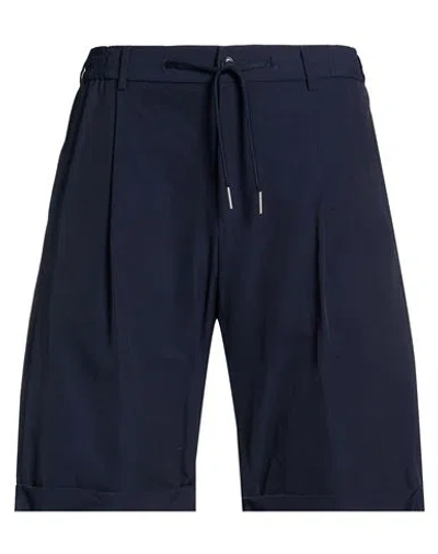 Tagliatore Man Shorts & Bermuda Shorts Blue Size 38 Viscose, Polyamide, Elastane