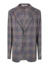Tagliatore Man Tailored Single Breasted Jacket In Brown