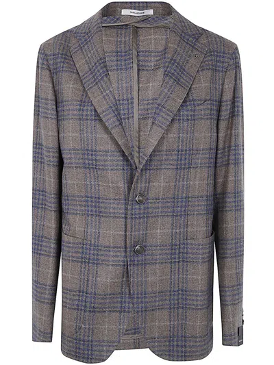 Tagliatore Man Tailored Single Breasted Jacket In Brown