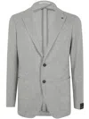 Tagliatore Wool Jacket Featuring Brooch Detail In Gray