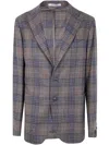 Tagliatore Man Tailored Single Breasted Jacket In Tobacco
