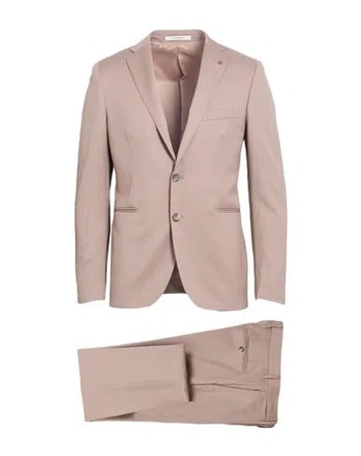 Tagliatore Man Suit Antique Rose Size 44 Super 110s Wool In Brown