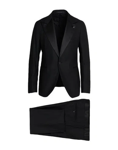 Tagliatore Man Suit Black Size 40 Virgin Wool, Elastane