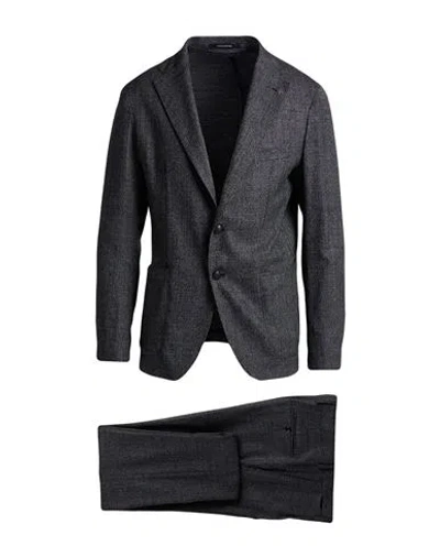 Tagliatore Man Suit Black Size 40 Viscose, Virgin Wool, Elastane