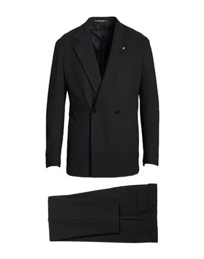 Tagliatore Man Suit Black Size 42 Polyamide, Elastane