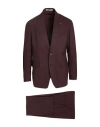 Tagliatore Man Suit Chocolate Brown Size 40 Virgin Wool, Polyamide, Elastane In Brown