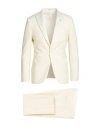 Tagliatore Man Suit Cream Size 42 Virgin Wool, Silk In White