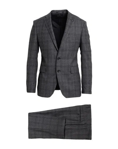 Tagliatore Man Suit Grey Size 38 Virgin Wool In Gray