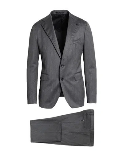 Tagliatore Man Suit Grey Size 38 Virgin Wool, Elastane In Multi