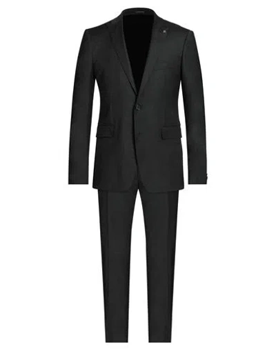 Tagliatore Man Suit Lead Size 40 Virgin Wool, Viscose, Elastane In Grey