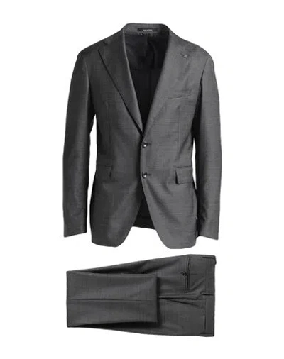 Tagliatore Man Suit Lead Size 42 Virgin Wool, Elastane In Gray