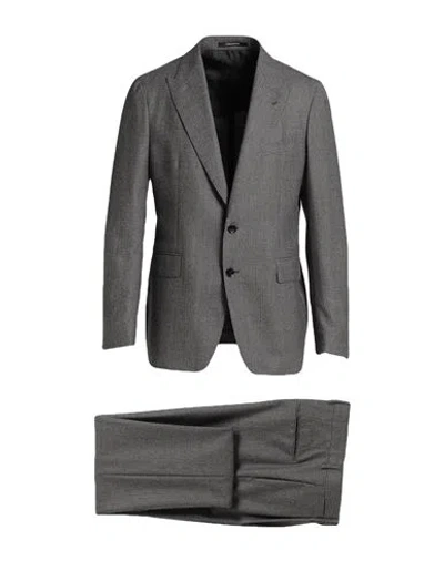 Tagliatore Man Suit Lead Size 44 Virgin Wool In Grey