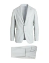 Tagliatore Man Suit Light Grey Size 38 Virgin Wool, Silk In Gray