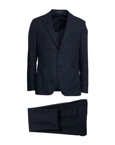 Tagliatore Man Suit Midnight Blue Size 36 Virgin Wool In Multi
