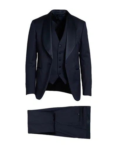 Tagliatore Man Suit Midnight Blue Size 40 Super 110s Wool
