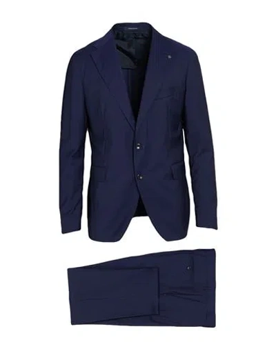 Tagliatore Man Suit Midnight Blue Size 42 Super 110s Wool