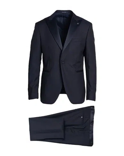 Tagliatore Man Suit Midnight Blue Size 42 Virgin Wool, Silk