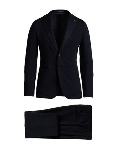 Tagliatore Man Suit Midnight Blue Size 48 Virgin Wool, Cotton, Polyester