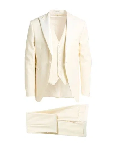 Tagliatore Man Suit Off White Size 44 Virgin Wool, Silk