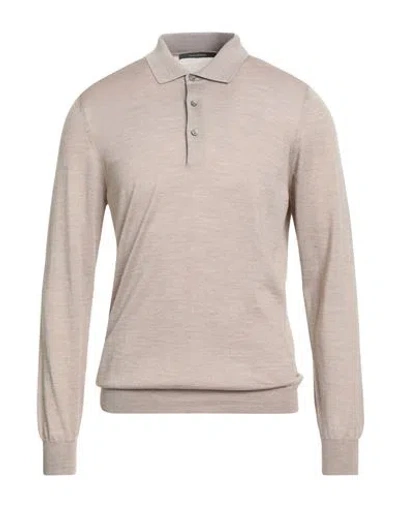 Tagliatore Man Sweater Beige Size 40 Virgin Wool, Silk In Gray