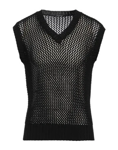 Tagliatore Man Sweater Black Size 38 Cotton