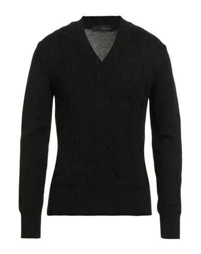 Tagliatore Man Sweater Black Size 38 Virgin Wool