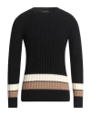Tagliatore Man Sweater Black Size 38 Virgin Wool In Black