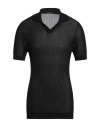 Tagliatore Man Sweater Black Size 44 Cotton