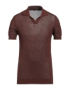 Tagliatore Man Sweater Dark Brown Size 42 Cotton In Brown