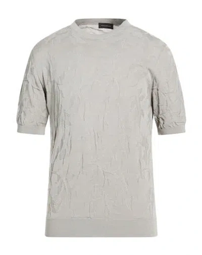 Tagliatore Man Sweater Grey Size 40 Cotton In White