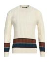 Tagliatore Man Sweater Ivory Size 44 Virgin Wool In White
