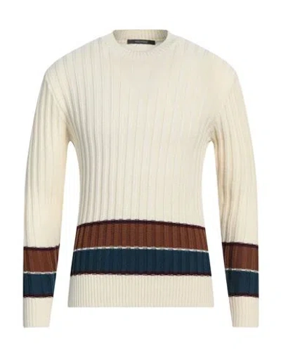 Tagliatore Man Sweater Ivory Size 44 Virgin Wool In White