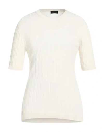 Tagliatore Man Sweater Ivory Size 44 Mulberry Silk, Viscose In Neutral