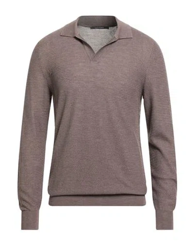 Tagliatore Man Sweater Khaki Size 40 Cashmere, Silk In Gray