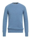 Tagliatore Man Sweater Light Blue Size 38 Cashmere In Blue