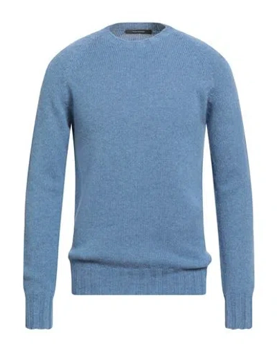 Tagliatore Man Sweater Light Blue Size 38 Cashmere