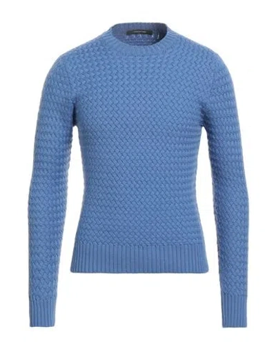 Tagliatore Man Sweater Light Blue Size 38 Wool