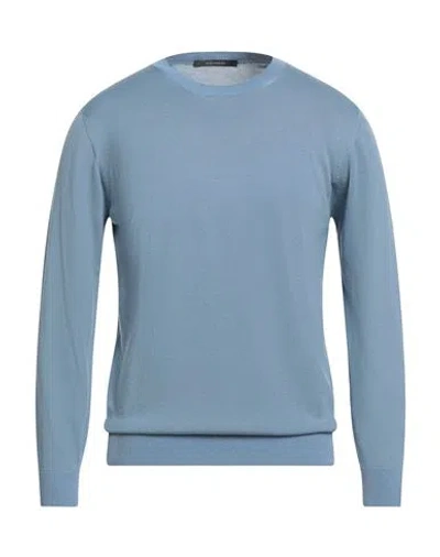 Tagliatore Man Sweater Light Blue Size 38 Wool, Cotton