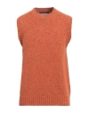 Tagliatore Man Sweater Orange Size 38 Wool, Polyamide, Viscose