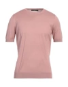 Tagliatore Short-sleeve Silk Jumper In Pink