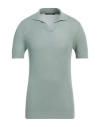 Tagliatore Man Sweater Sage Green Size 42 Cotton