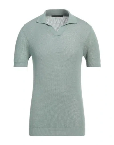 Tagliatore Man Sweater Sage Green Size 42 Cotton