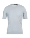 Tagliatore Man Sweater Sky Blue Size 48 Silk